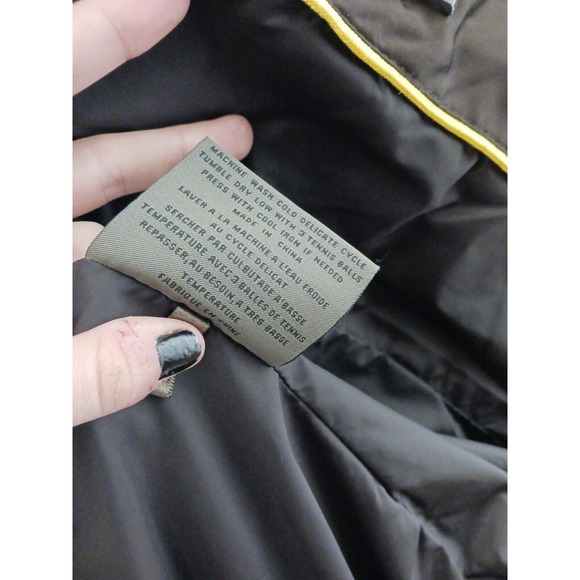 Andrew Marc Down Puffer Jacket Brown Shiny Softshell Zippers Size Small - Picture 9 of 10